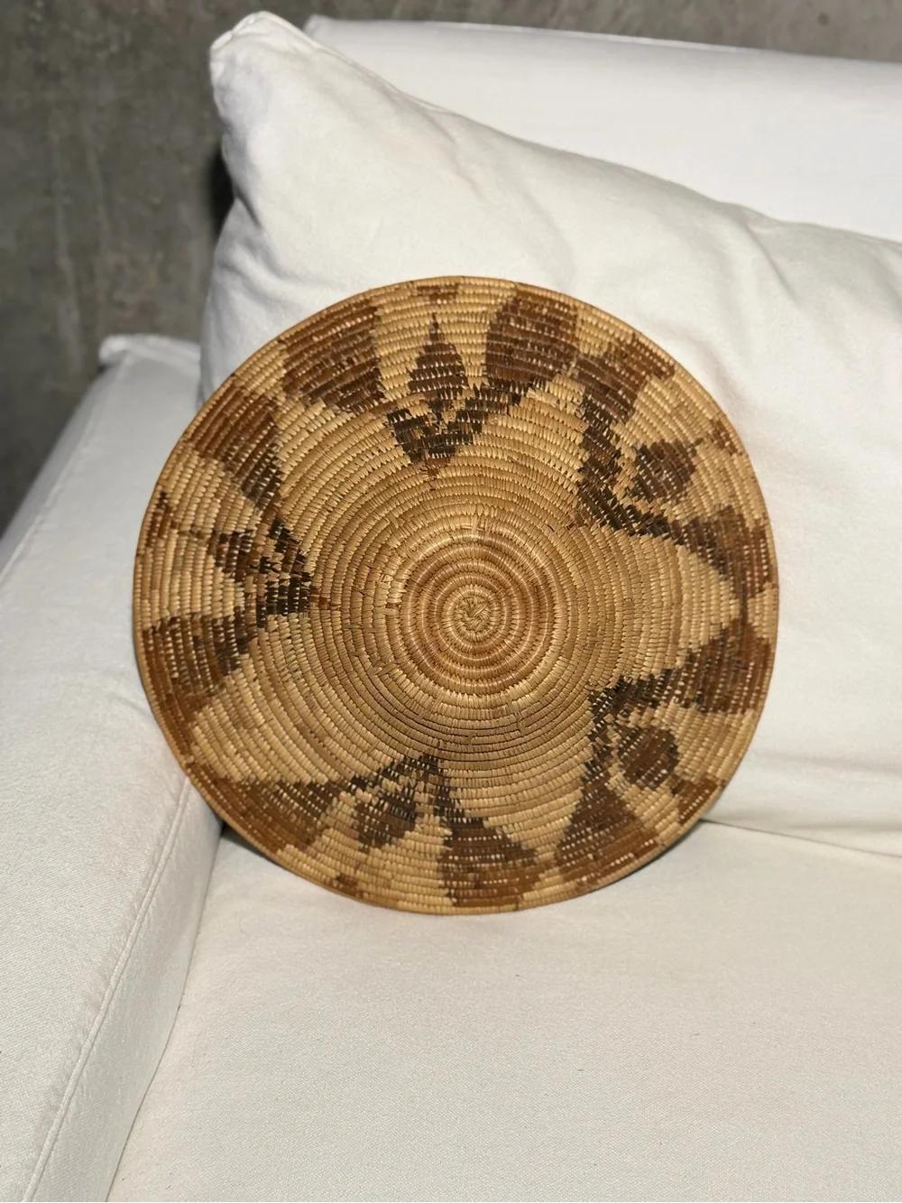 Vintage African Coiled Basket | Botswana Handwoven Bowl 1970’s